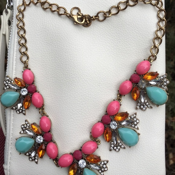 Colorful Spring Statement Necklace - Picture 2 of 2